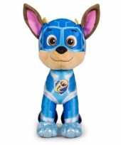 Pluche paw patrol chase mighty pups super paws knuffel 27 cm hond