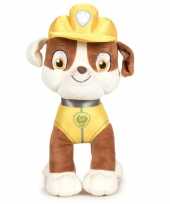 Pluche paw patrol rubble classic knuffel 27 cm hond