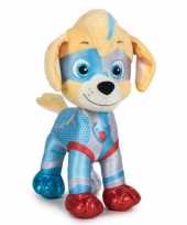 Pluche paw patrol tuck mighty pups super paws knuffel 27 cm hond