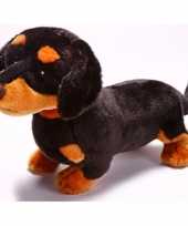 Pluche teckel honden knuffel 31 cm